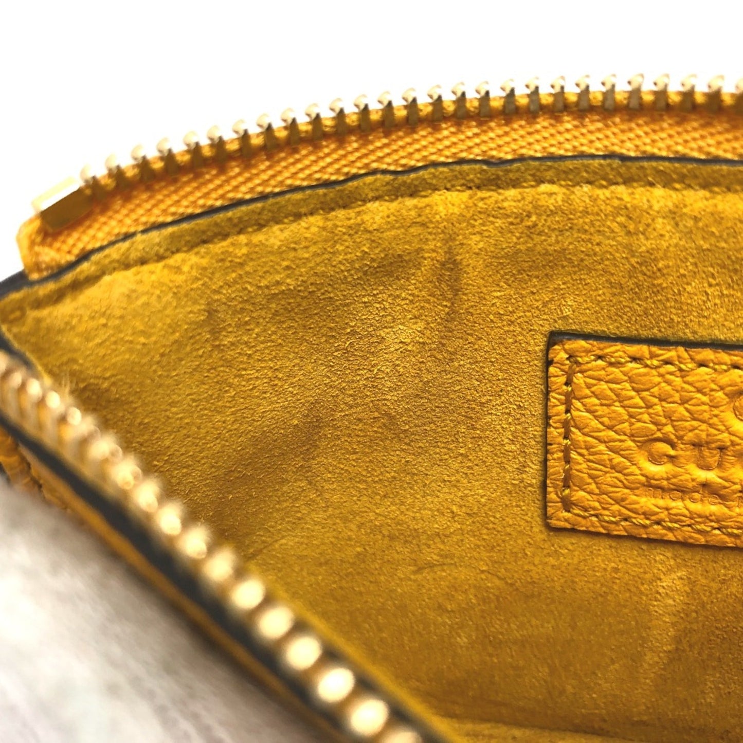 Gucci Yellow Leather Coin Purse/Coin Case