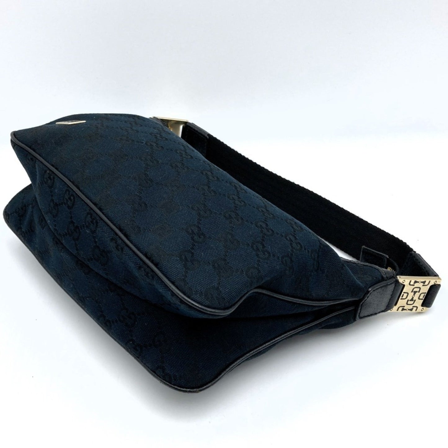 Gucci Black Gg Canvas Shoulder Bag
