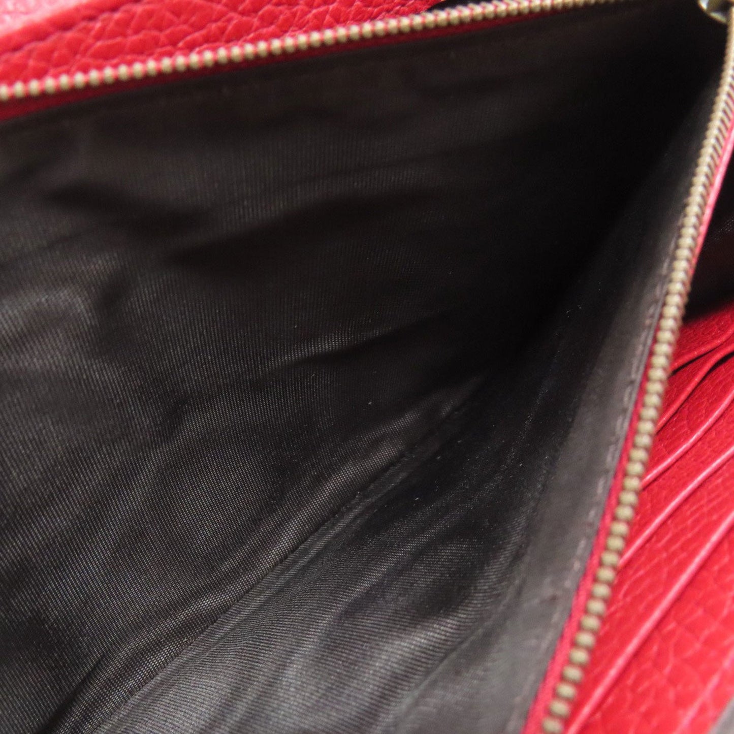 Gucci Red Color Leather Chain/Shoulder Wallet