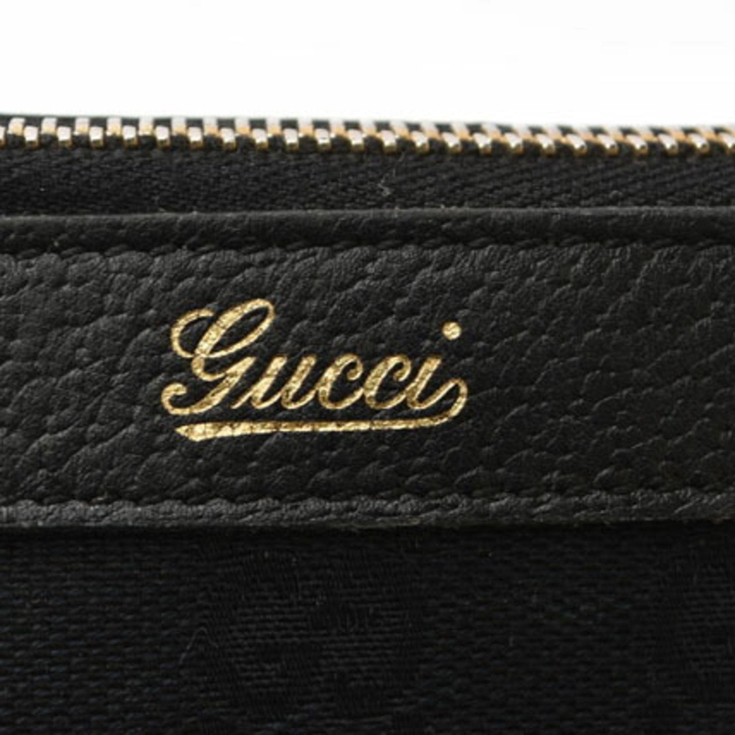 Gucci Black Canvas Leather Handbag