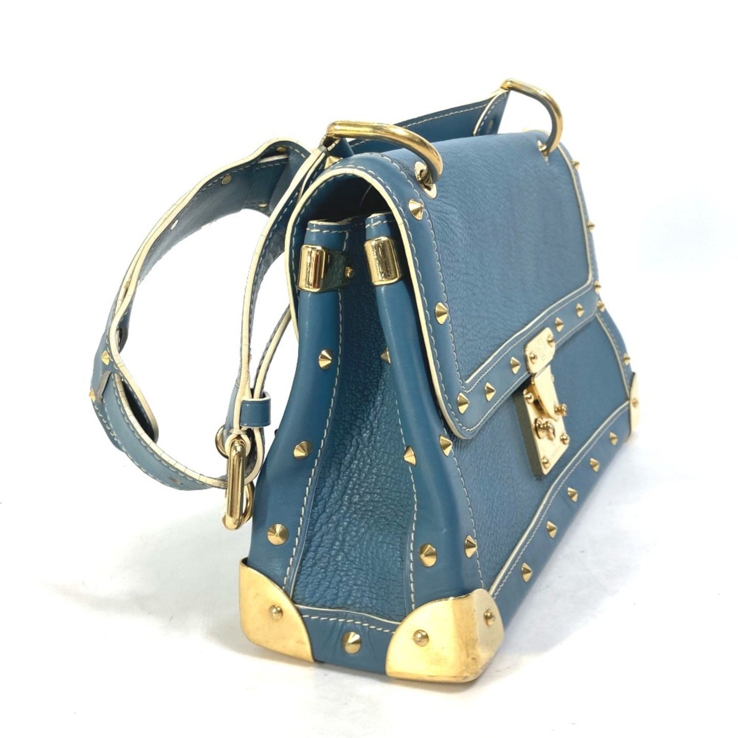 Louis Vuitton Blue Leather Shoulder Bag