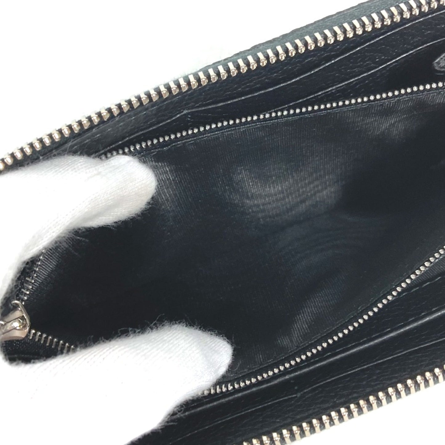 Gucci Black Leather Long Wallet (Bi-Fold)