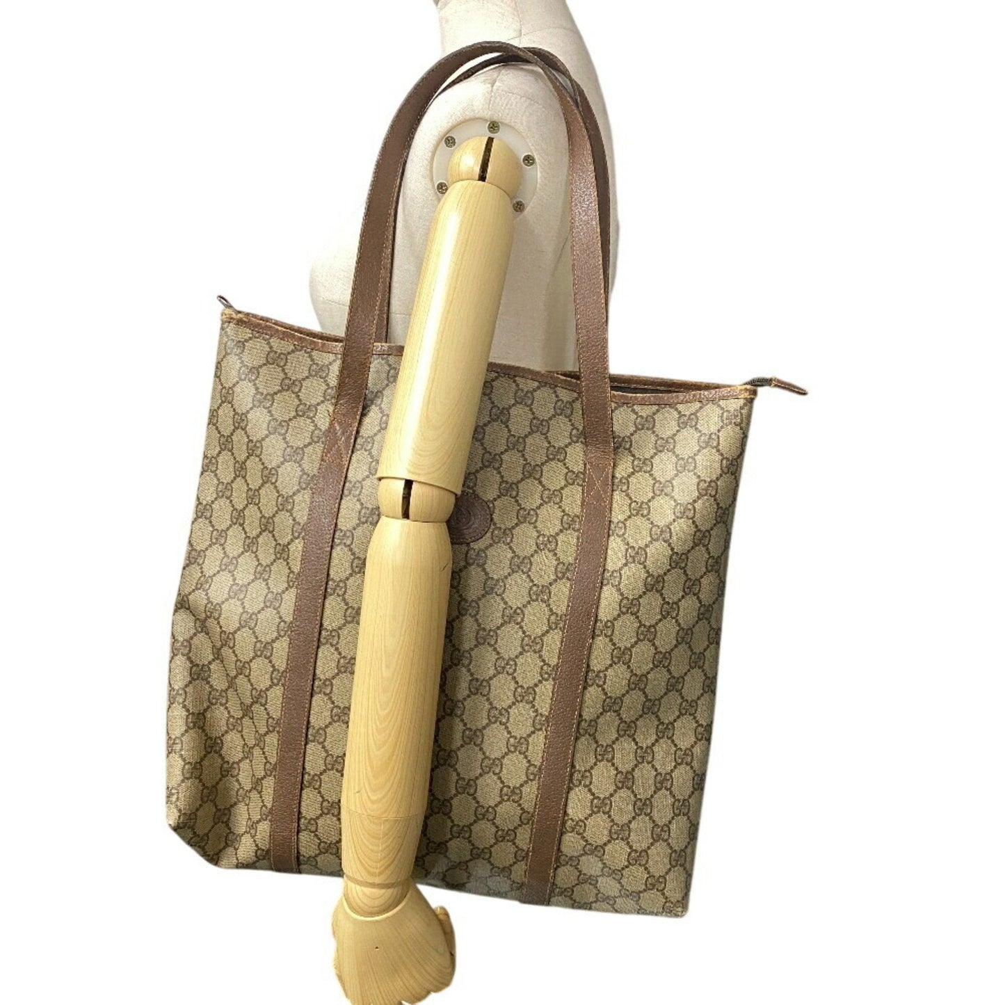 Gucci Brown Gg Supreme Tote Bag