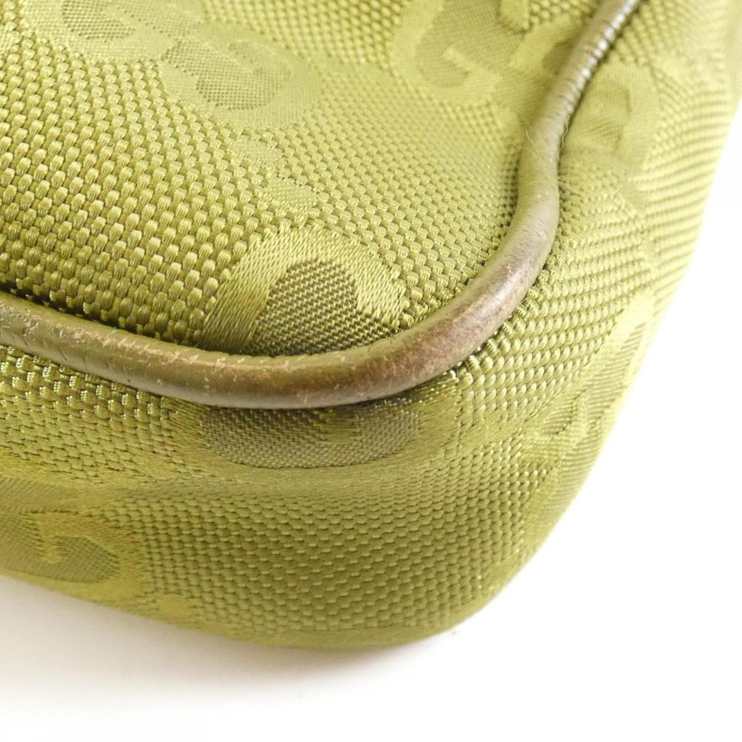 Gucci Green Leather Nylon Fanny Pack