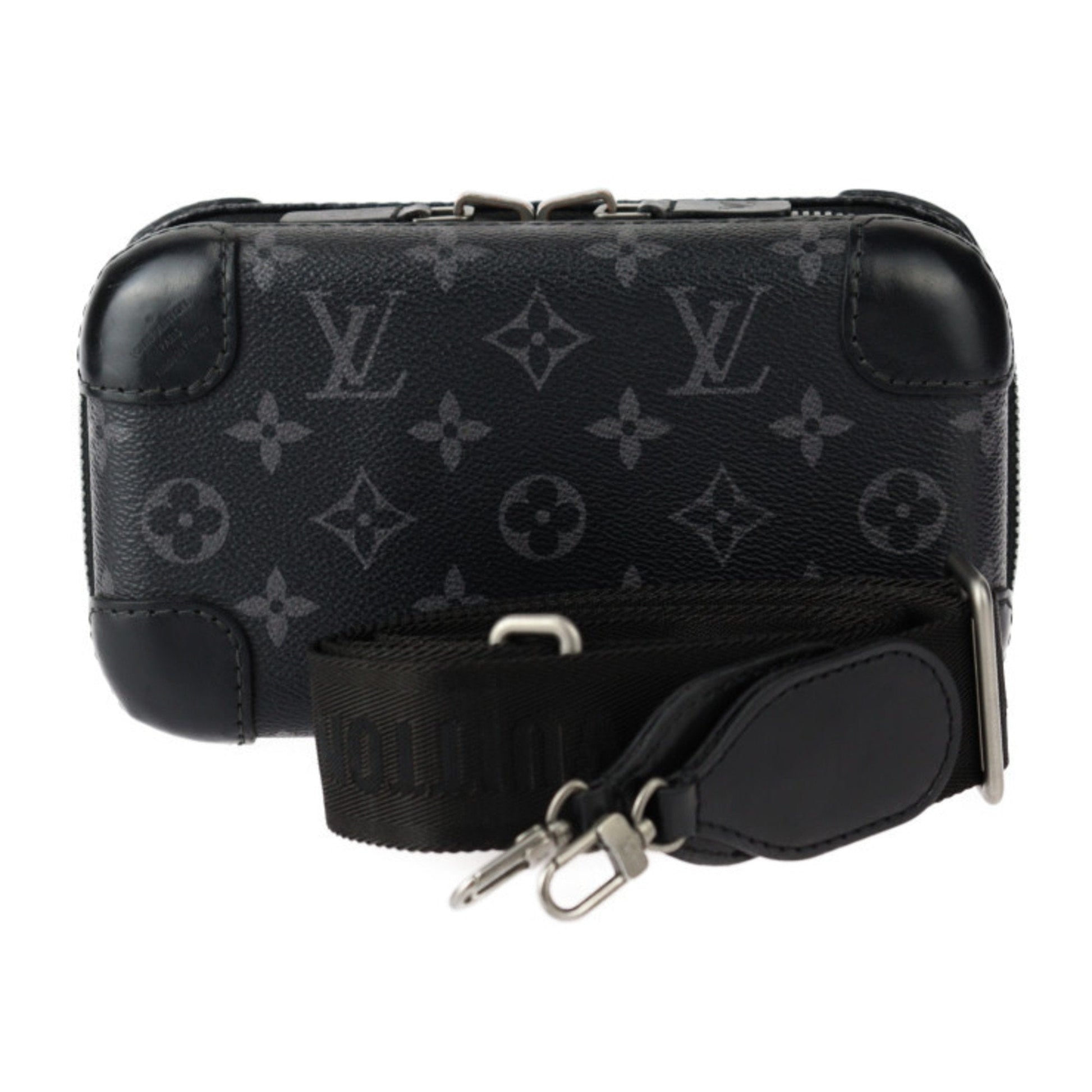 Louis Vuitton Black Gray Monogram Eclipse Monogram Eclipse Leather Pochette Pouch Shoulder Bag ()