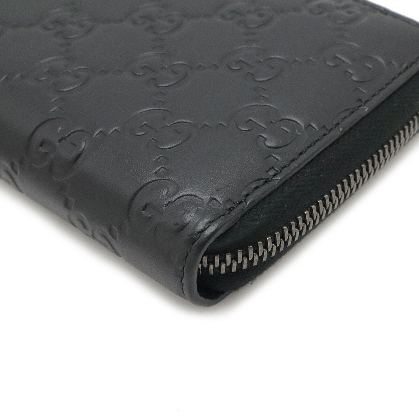 Gucci Black Leather Long Wallet (Bi-Fold)