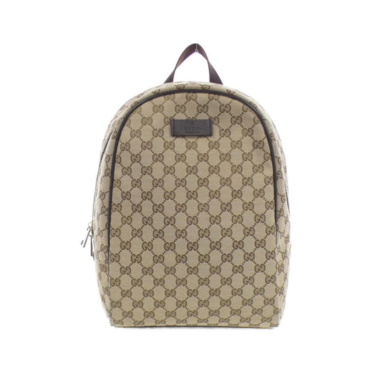 Gucci Beige Brown Gg Canvas Backpack ()
