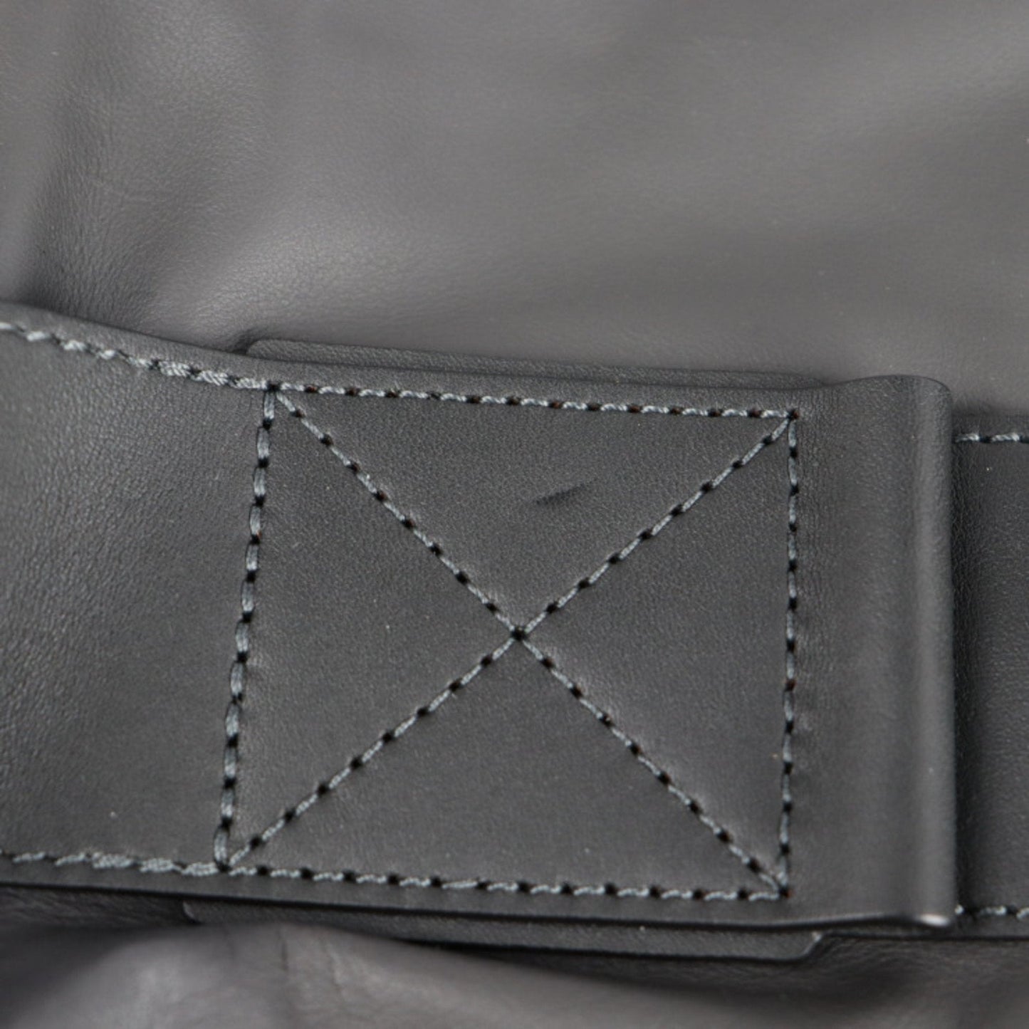Louis Vuitton Gray Leather Boston Bag Handbag Shoulder Bag Tote Bag