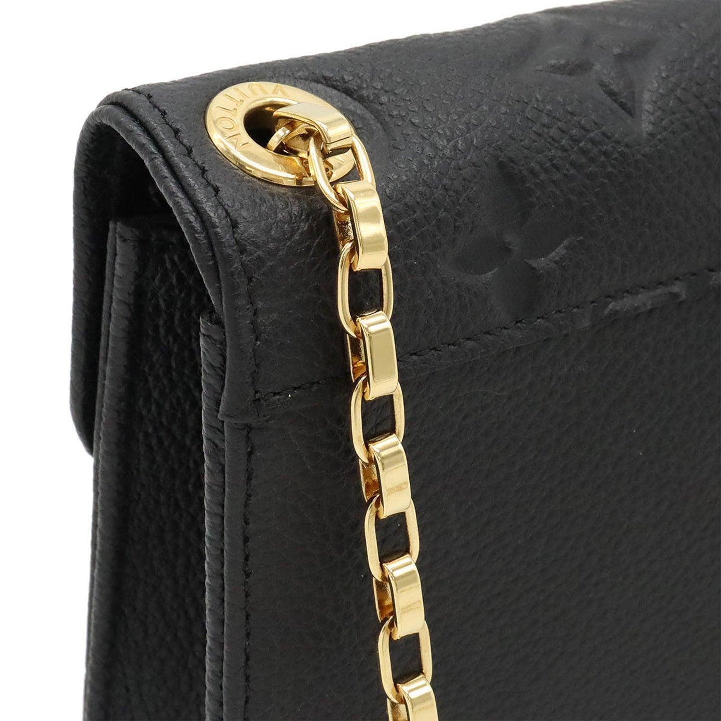 Louis Vuitton Noir Monogram Empreinte Chain/Shoulder Wallet