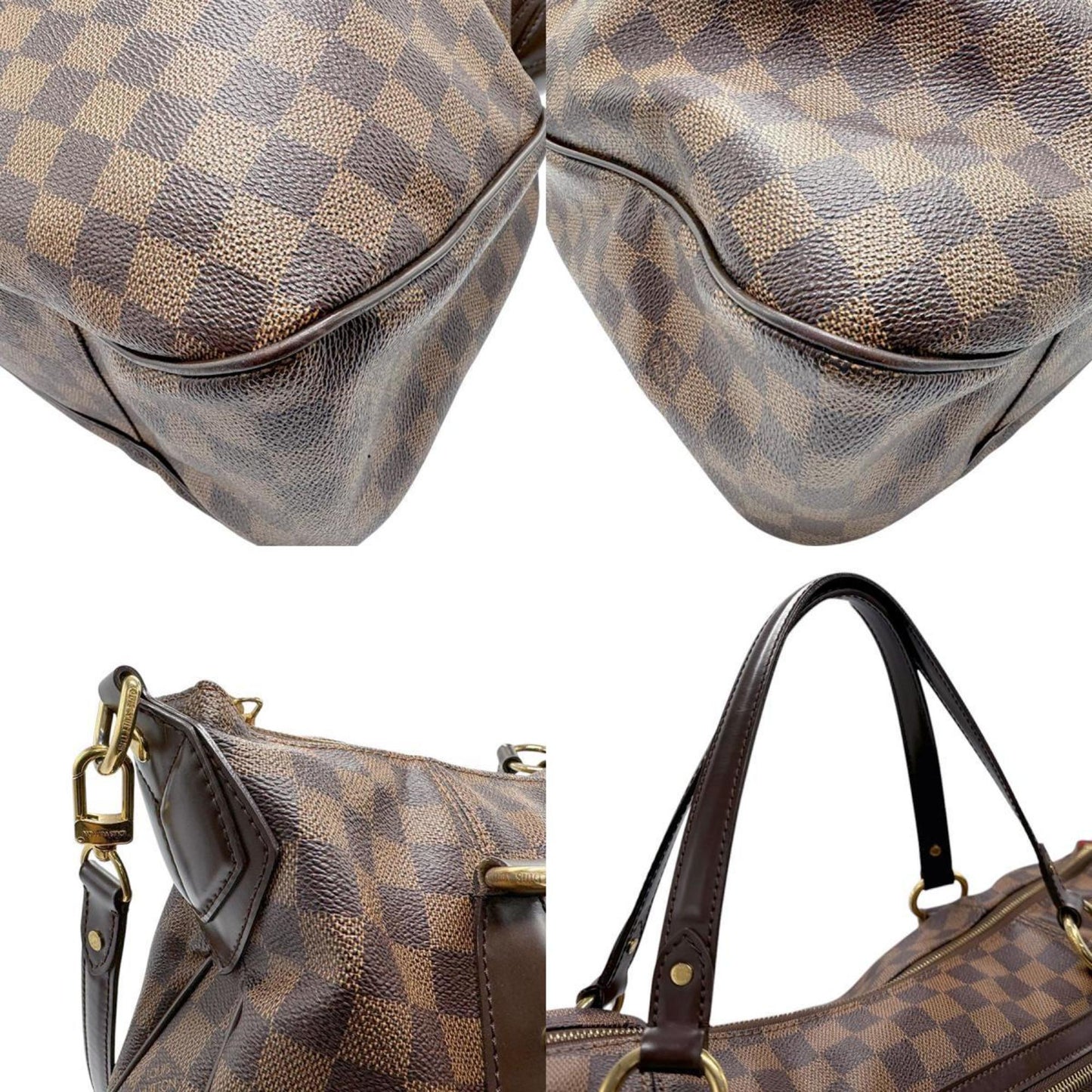 Louis Vuitton Damier Canvas Ebene Damier Canvas Handbag Shoulder Bag