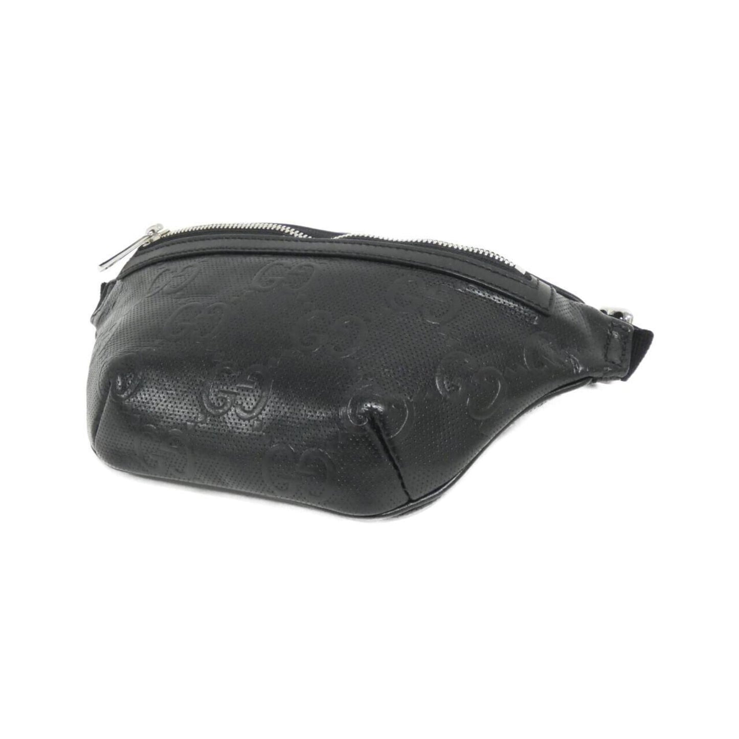 Gucci Black Embossed Fanny Pack Sling Bag