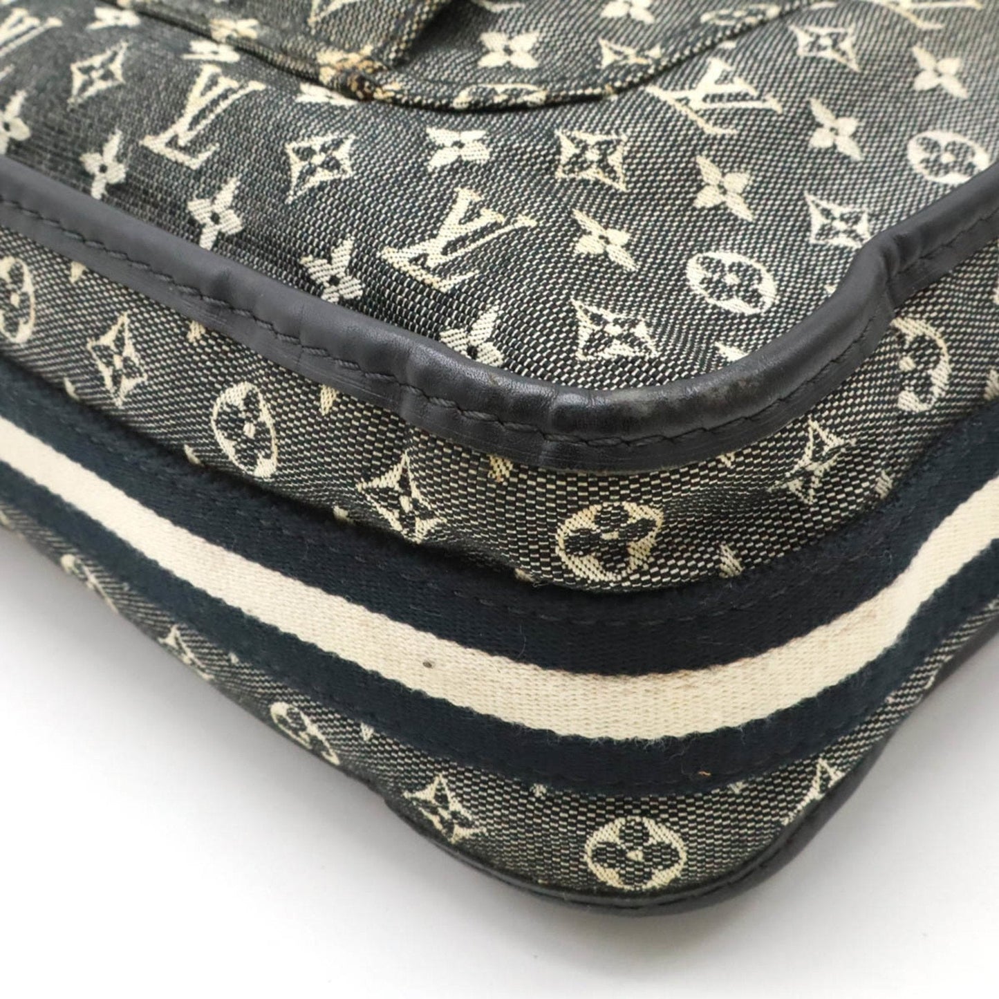 Louis Vuitton Noir Canvas Leather Shoulder Bag