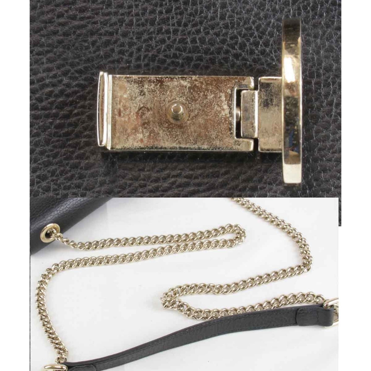 Gucci Black Leather Shoulder Bag