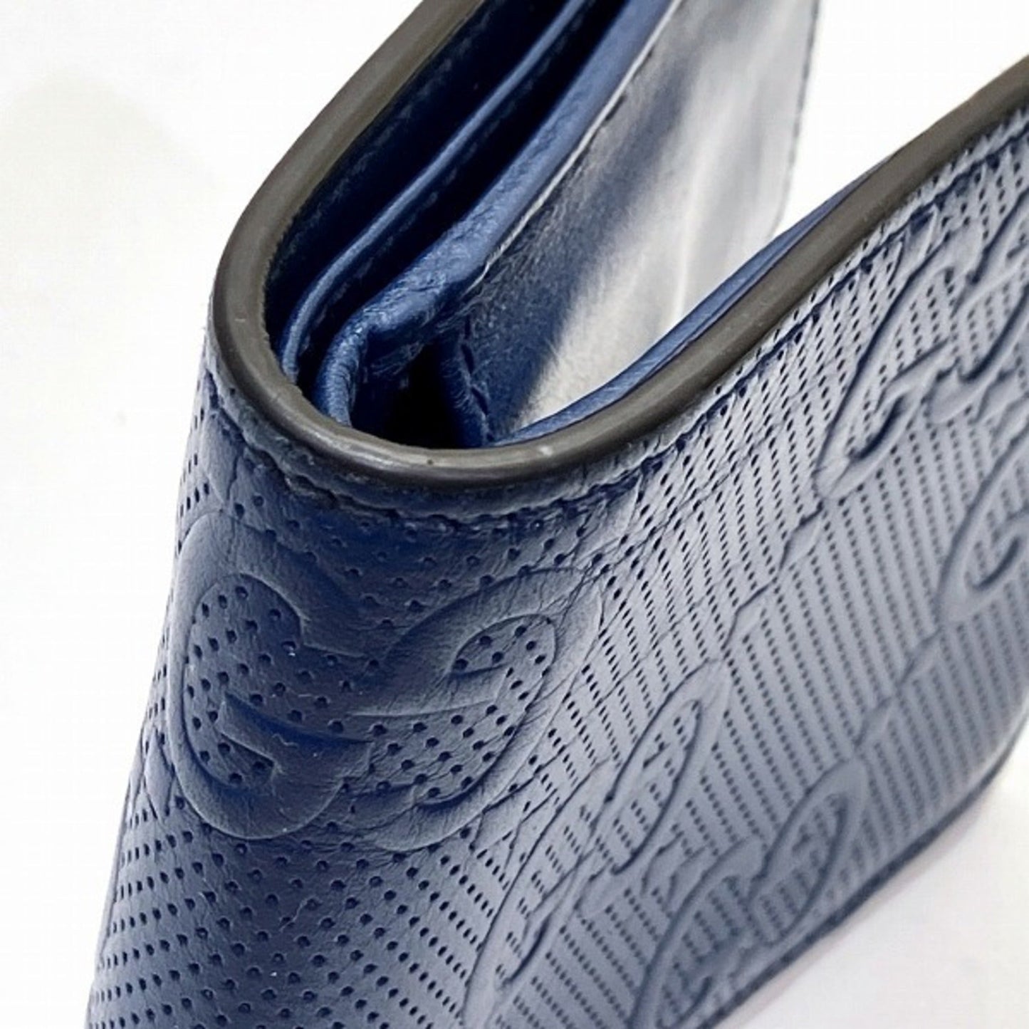 Gucci Blue Leather Wallet (Bi-Fold)