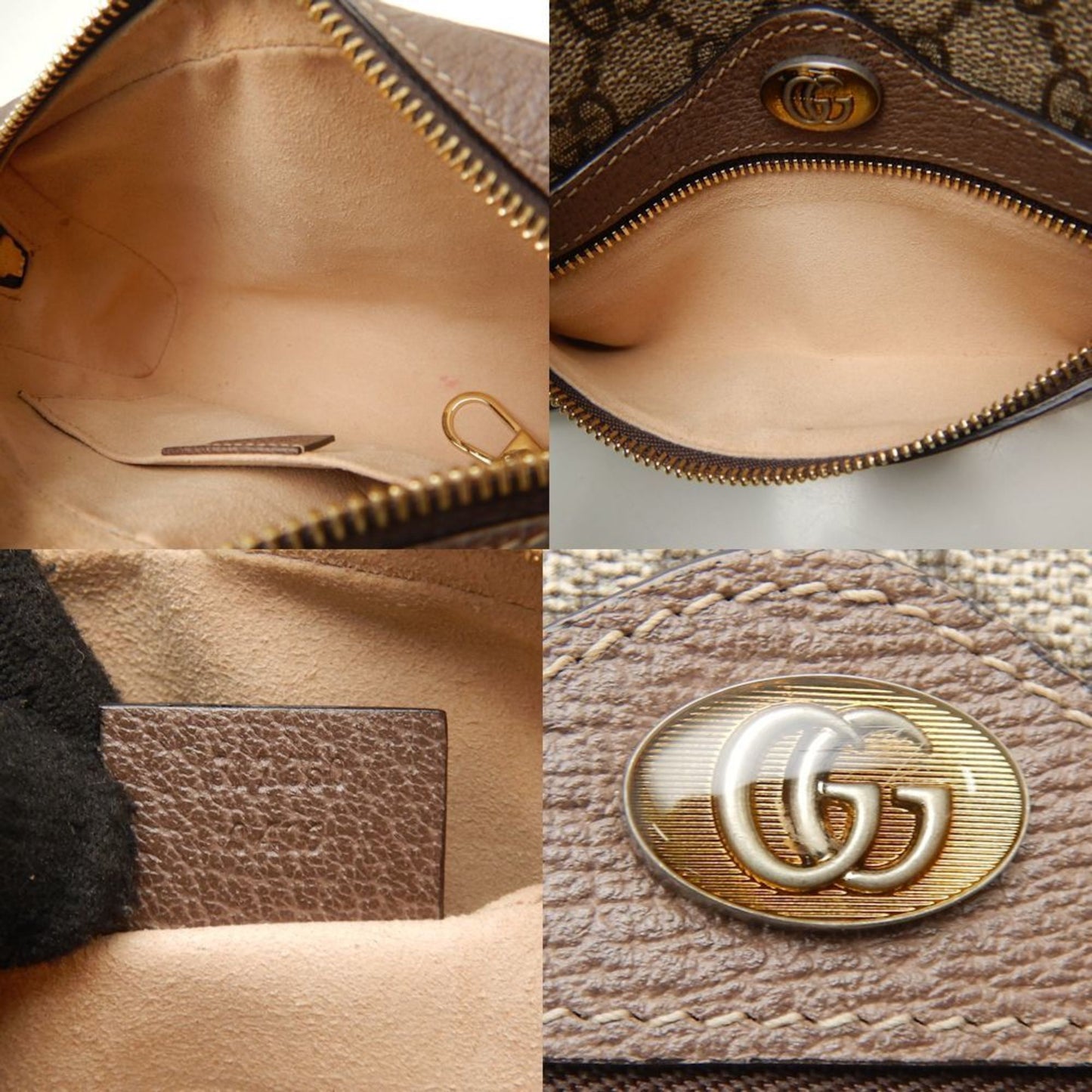 Gucci Beige Brown Gg Supreme Canvas Shoulder Bag