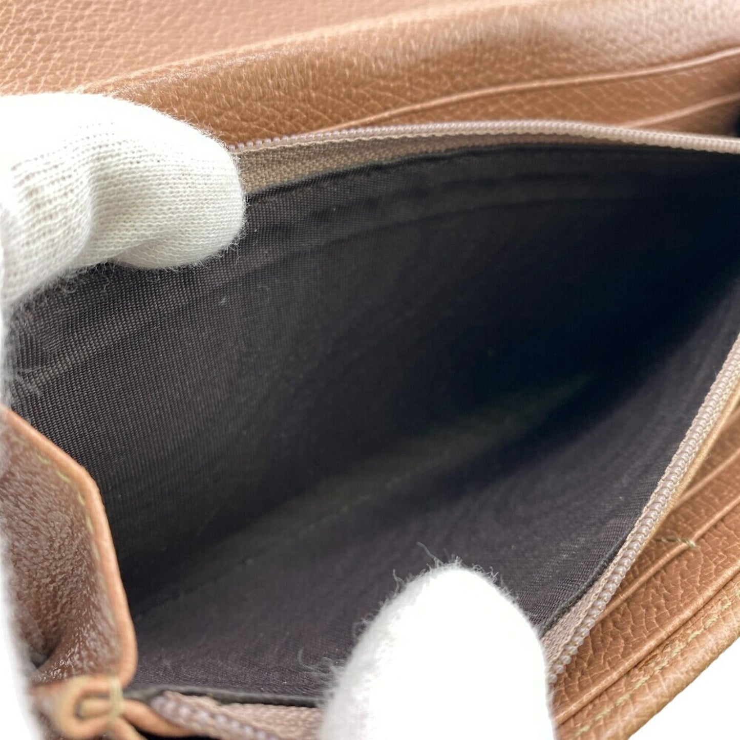 Gucci Beige Pink Canvas Leather Long Wallet (Bi-Fold)
