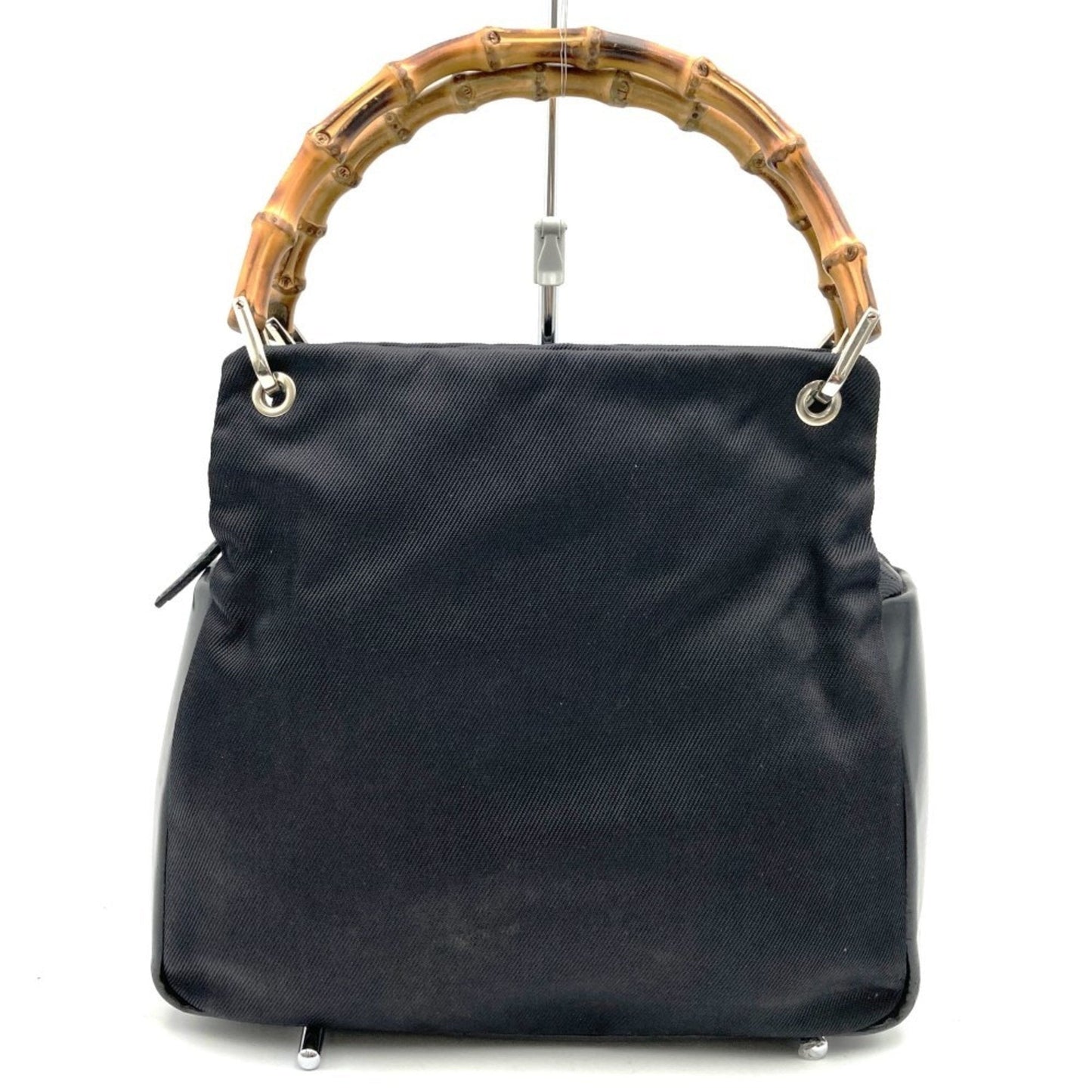 Gucci Bamboo Black Nylon Handbag ()