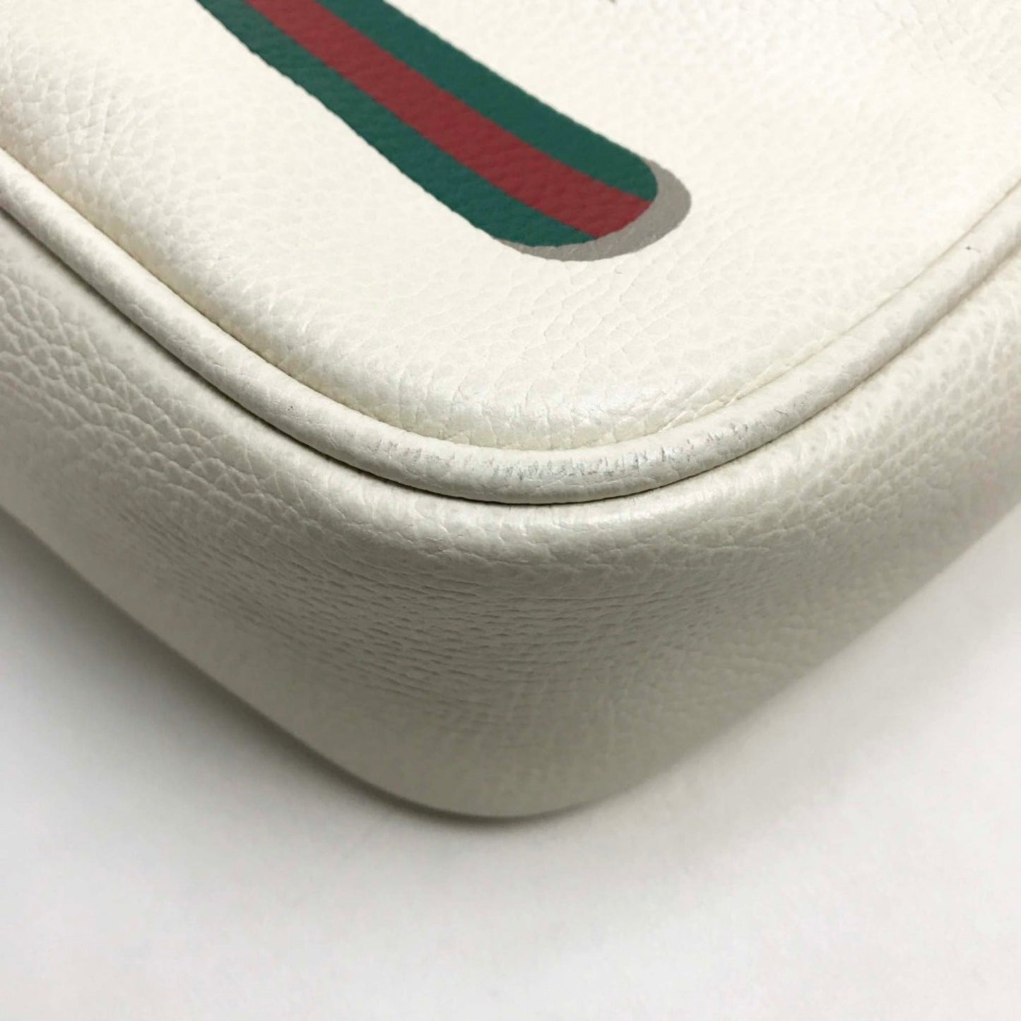 Gucci White Leather Shoulder Bag