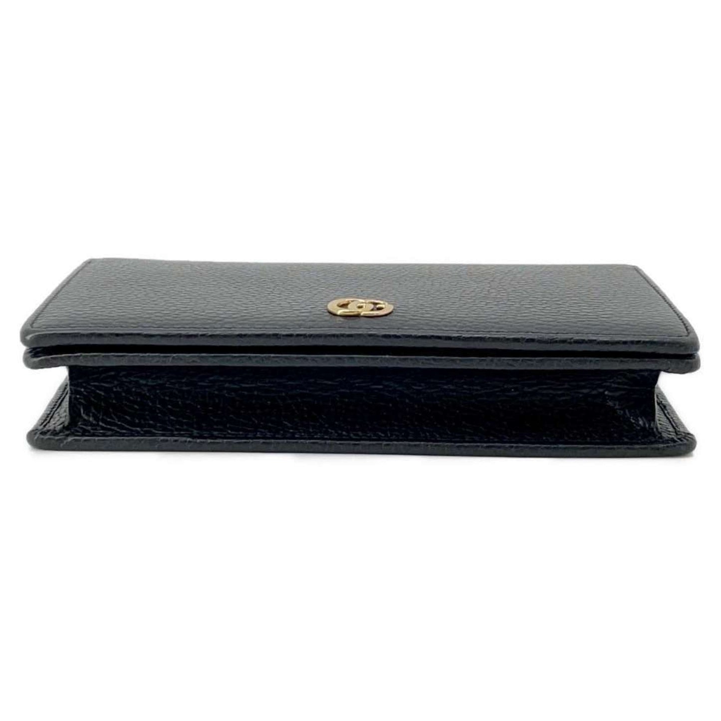 Gucci Black Leather Chain/Shoulder Wallet