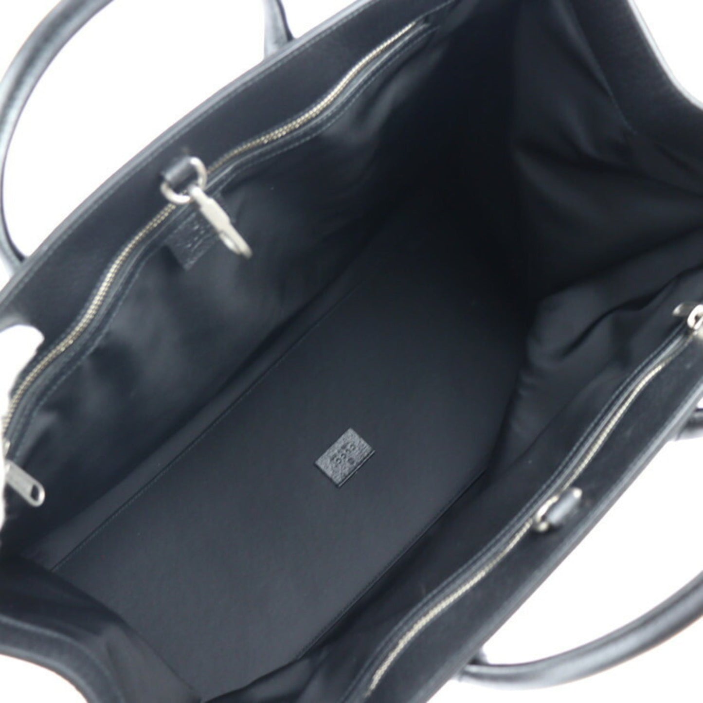 Gucci Black Nylon Leather Handbag Shoulder Bag