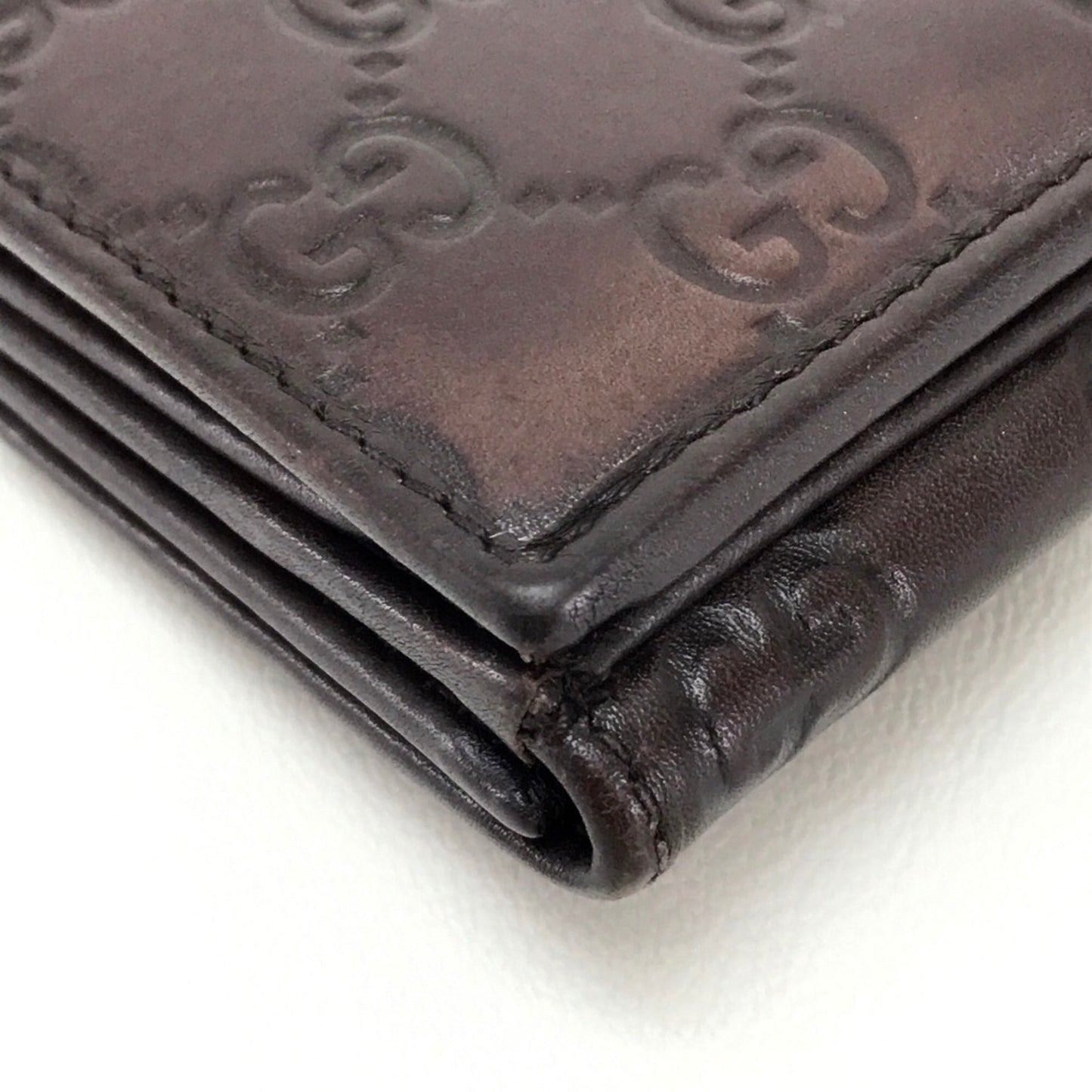 Gucci Dark Brown Leather Wallet (Tri-Fold)