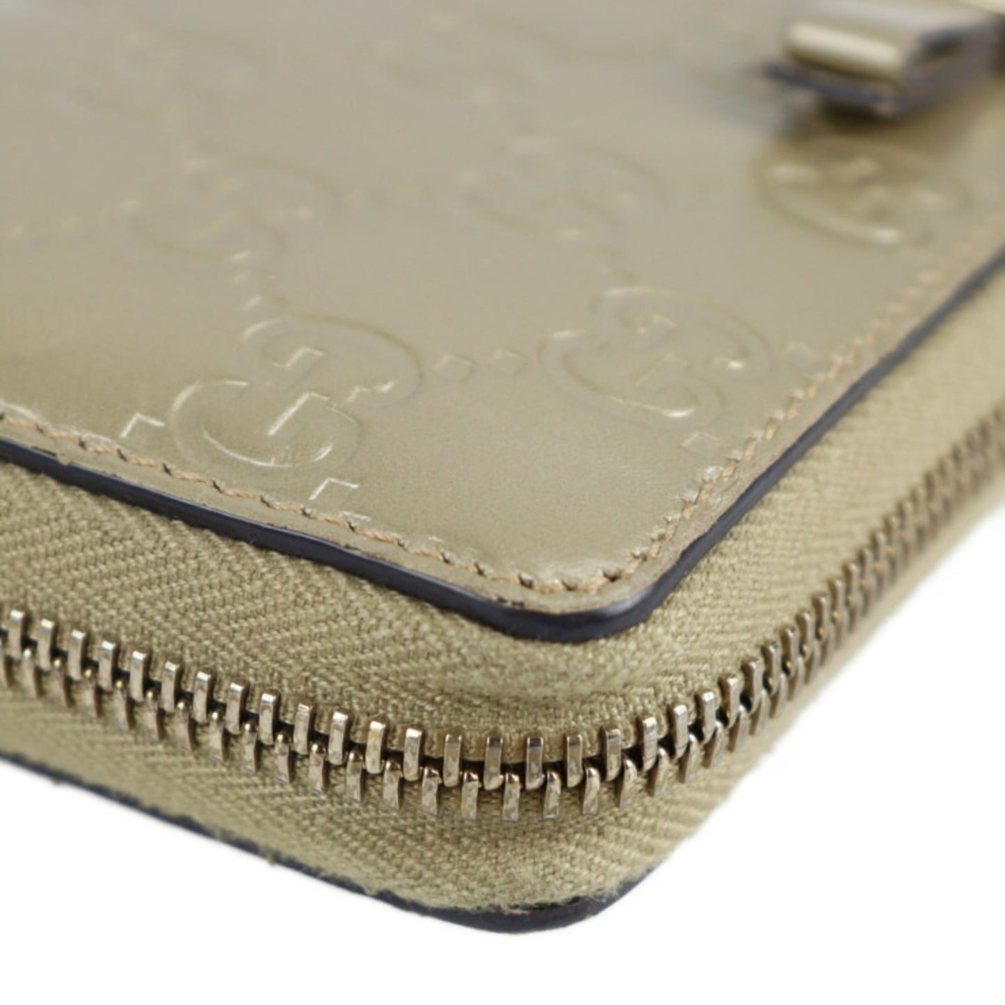 Gucci Champagne Gold Leather Coin Purse/Coin Case