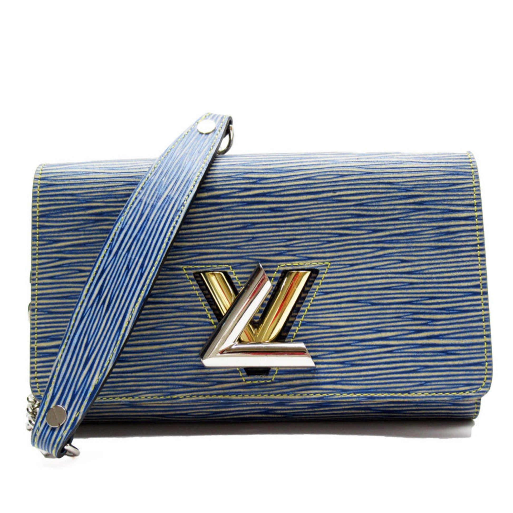 Louis Vuitton Blue Epi Leather Chain/Shoulder Wallet ()