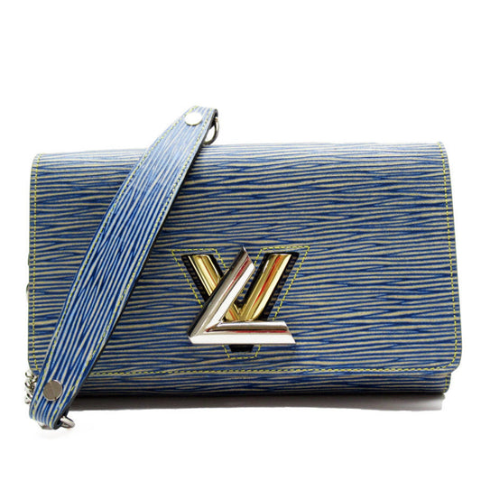 Louis Vuitton Blue Epi Leather Chain/Shoulder Wallet ()