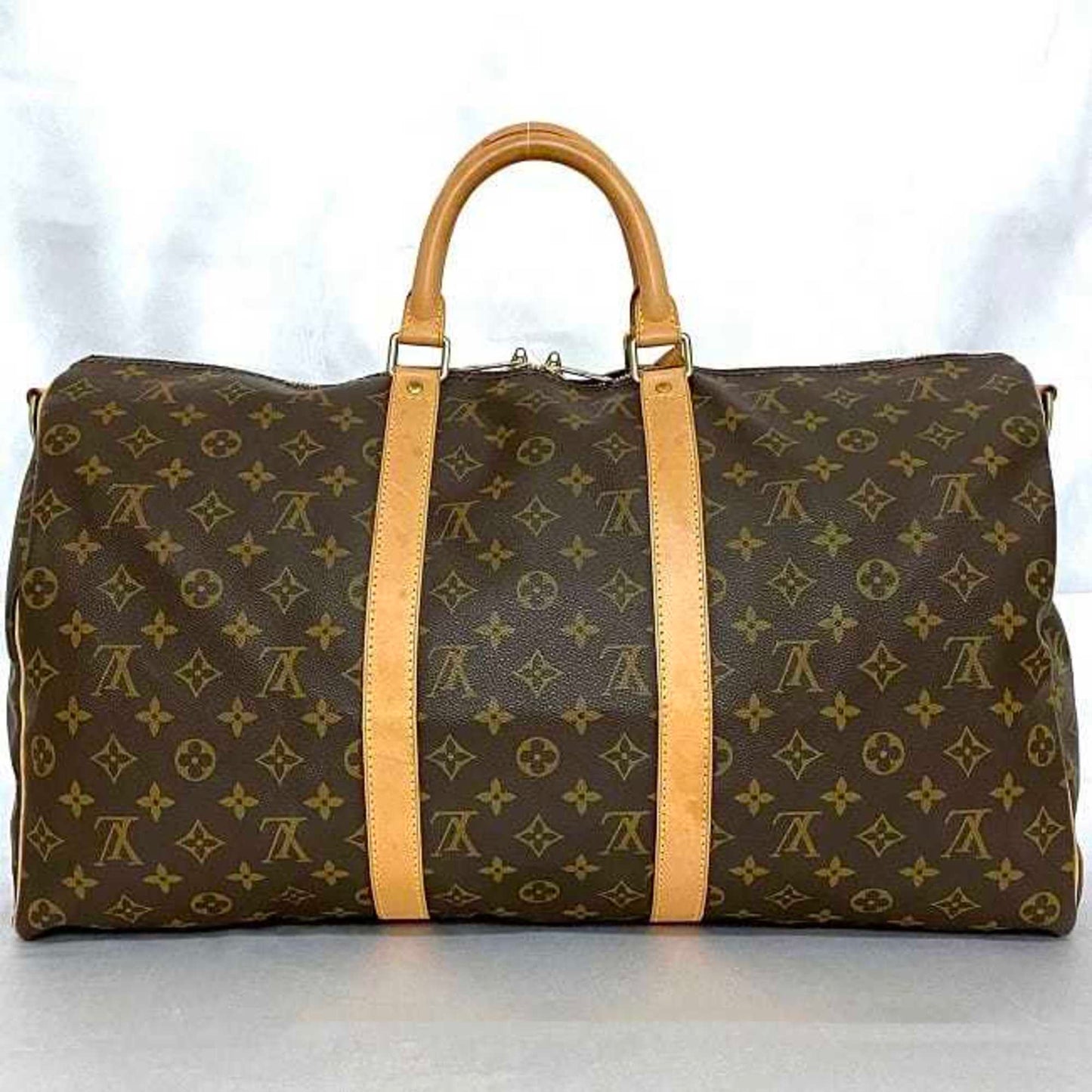 Louis Vuitton Monogram Beige Brown Monogram Monogram Boston Bag Handbag Shoulder Bag