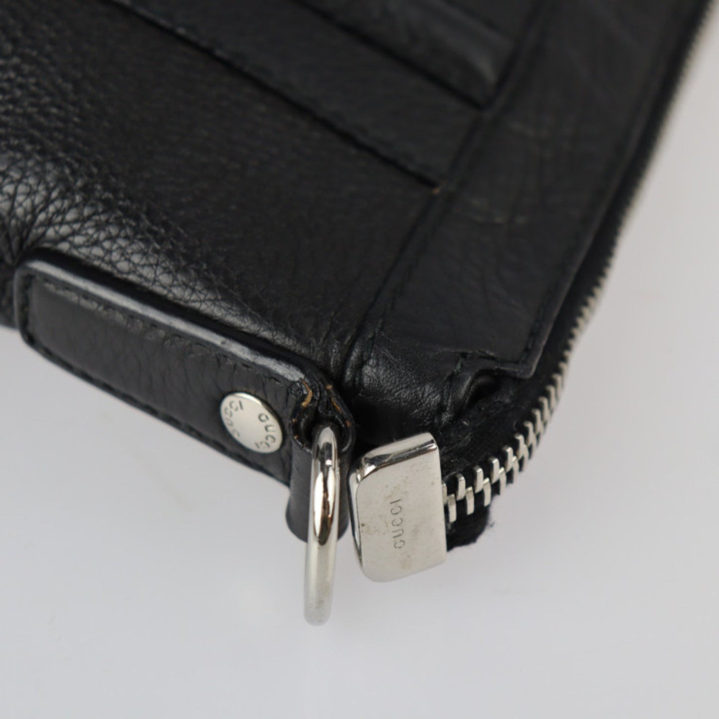 Gucci Black Leather Messenger Bag Shoulder Bag