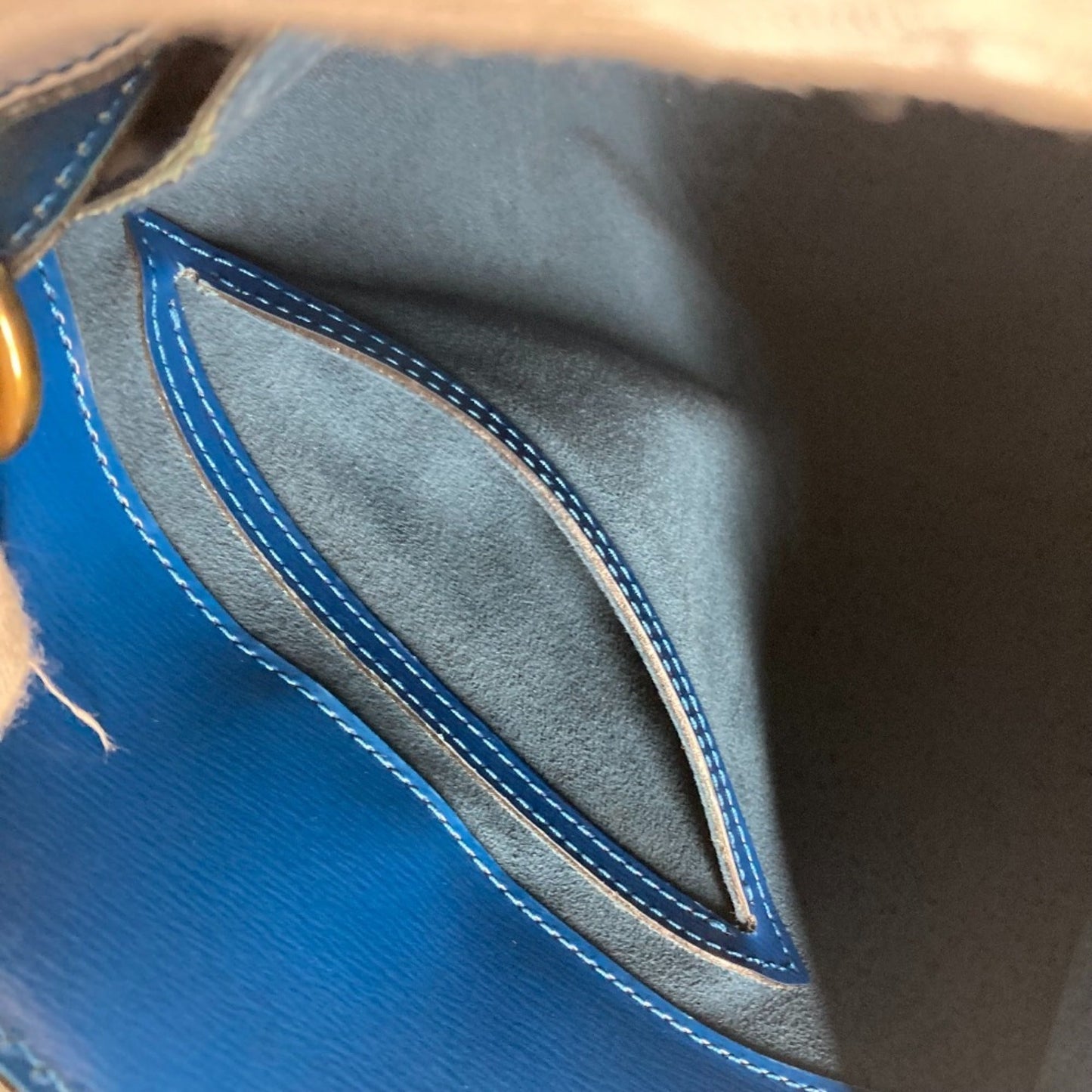 Louis Vuitton Blue Toledo Blue Epi Leather Shoulder Bag