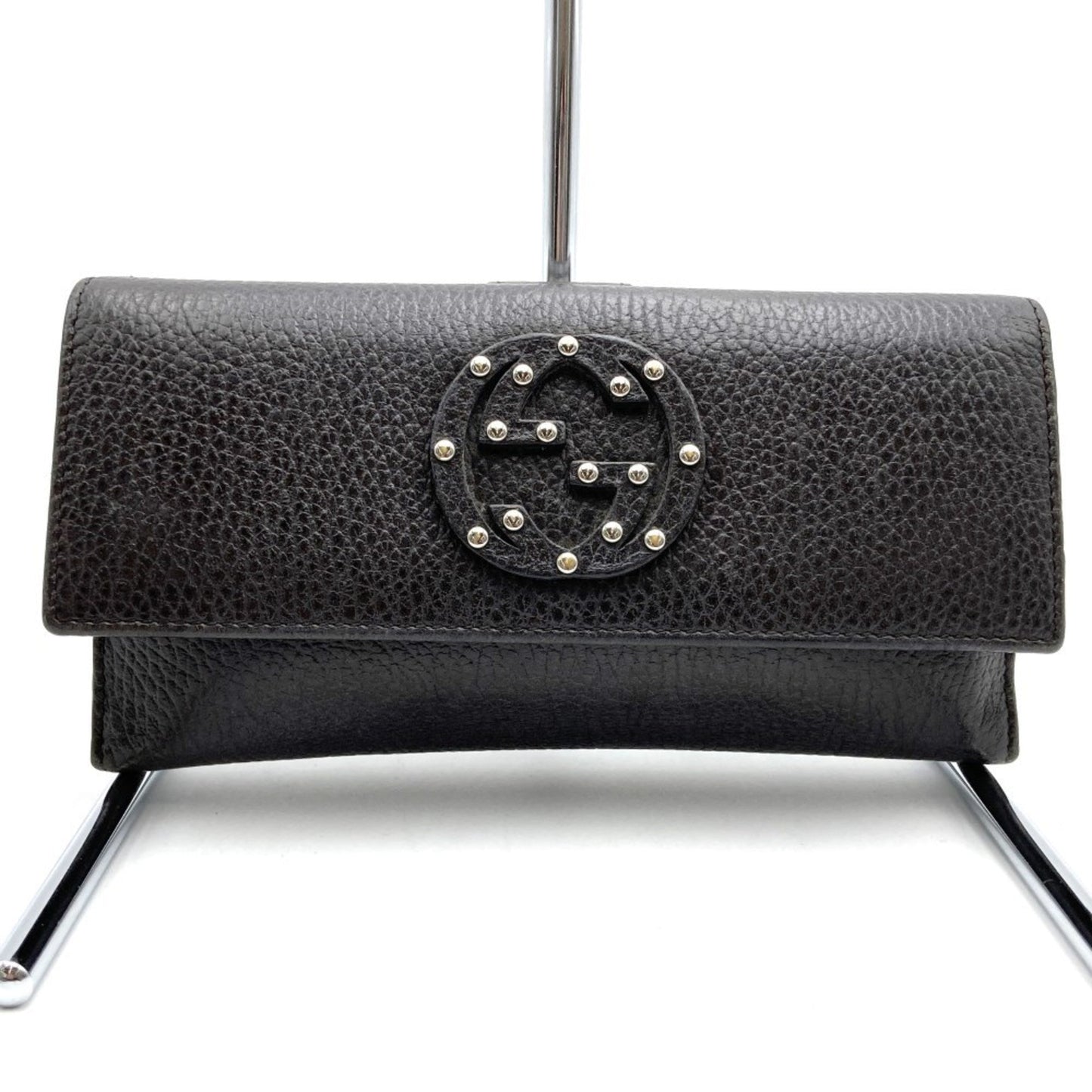 Gucci Brown Leather Long Wallet (Bi-Fold) ()