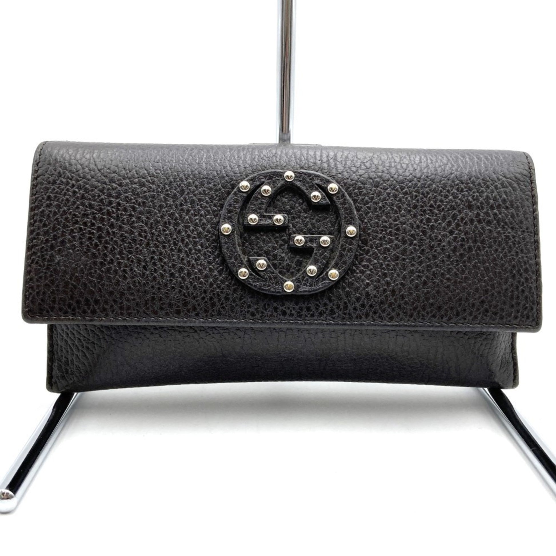 Gucci Brown Leather Long Wallet (Bi-Fold) ()