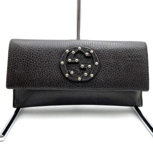 Gucci Brown Leather Long Wallet (Bi-Fold) ()