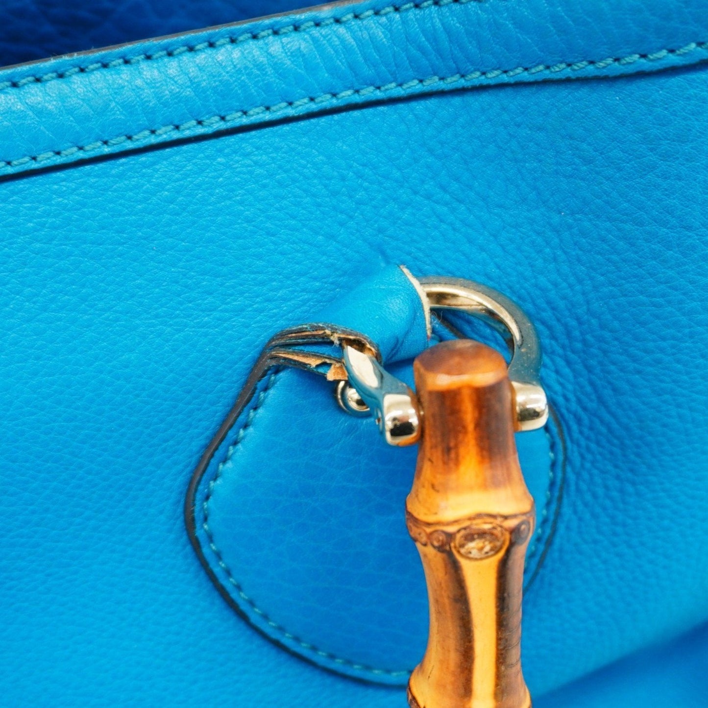 Gucci Blue Leather Handbag
