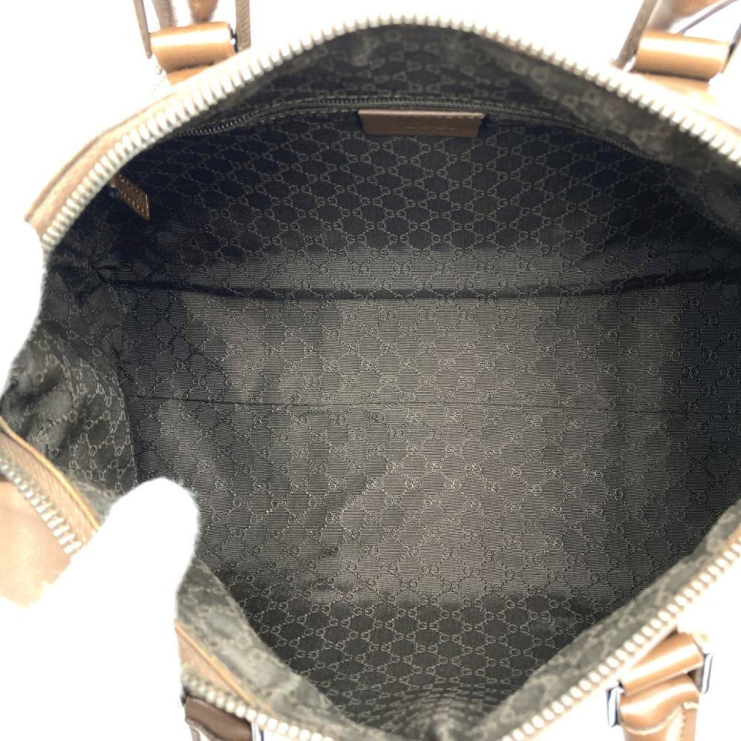 Gucci Multi-Color Canvas Leather Boston Bag Handbag