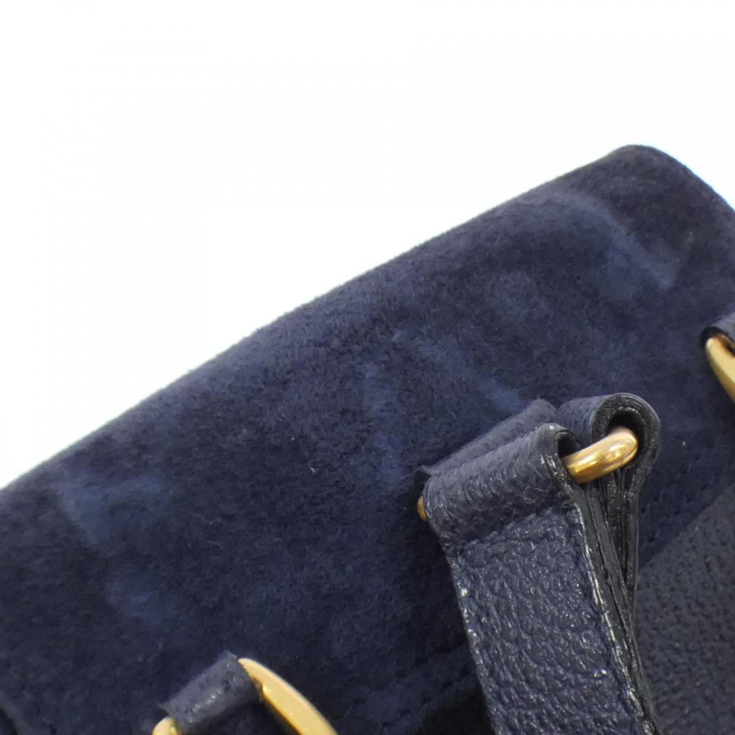Gucci Navy Suede Leather Backpack