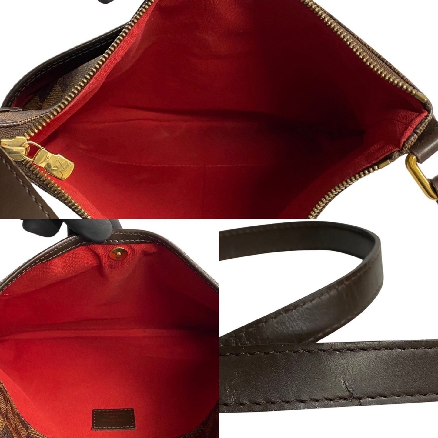 Louis Vuitton Brown Leather Pvc Pochette Shoulder Bag