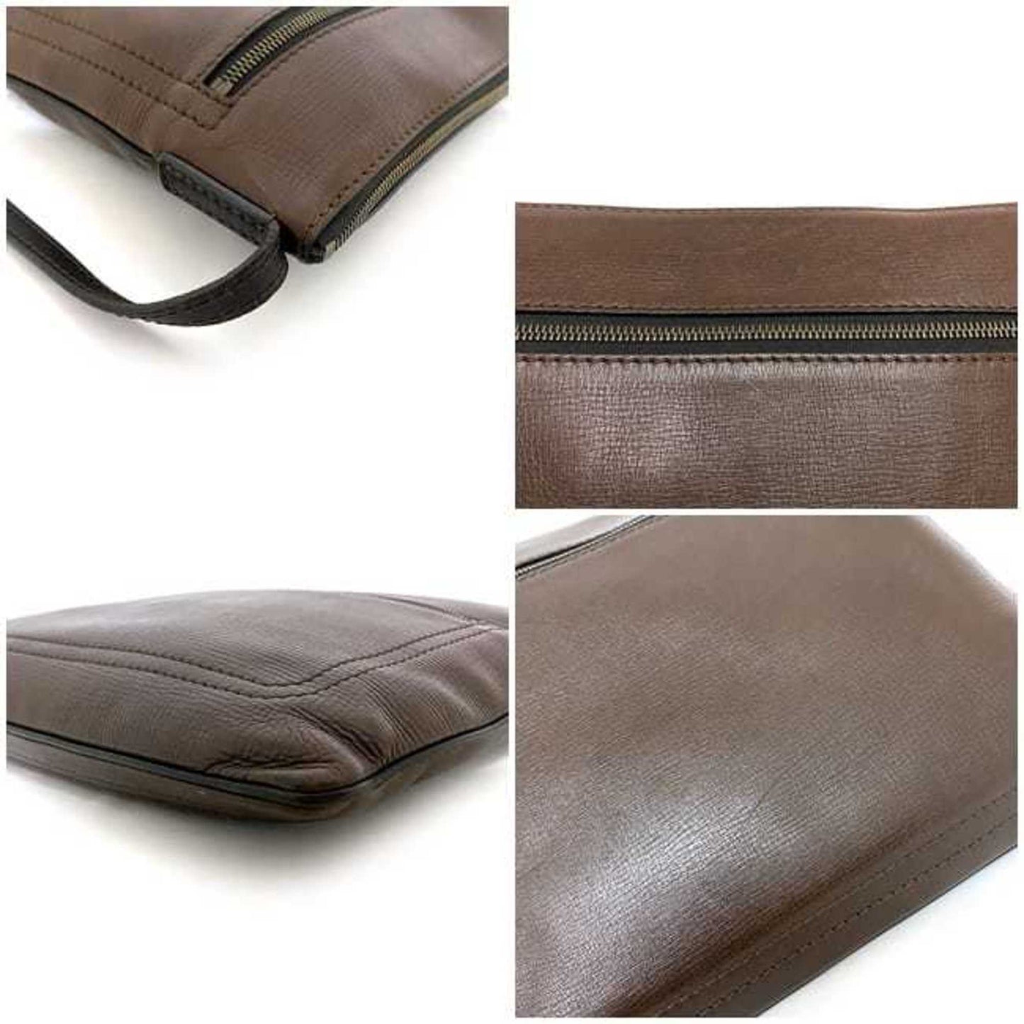 Louis Vuitton Utah Brown Coffee Leather Shoulder Bag
