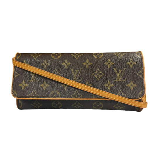 Louis Vuitton Brown Monogram Pochette Shoulder Bag ()