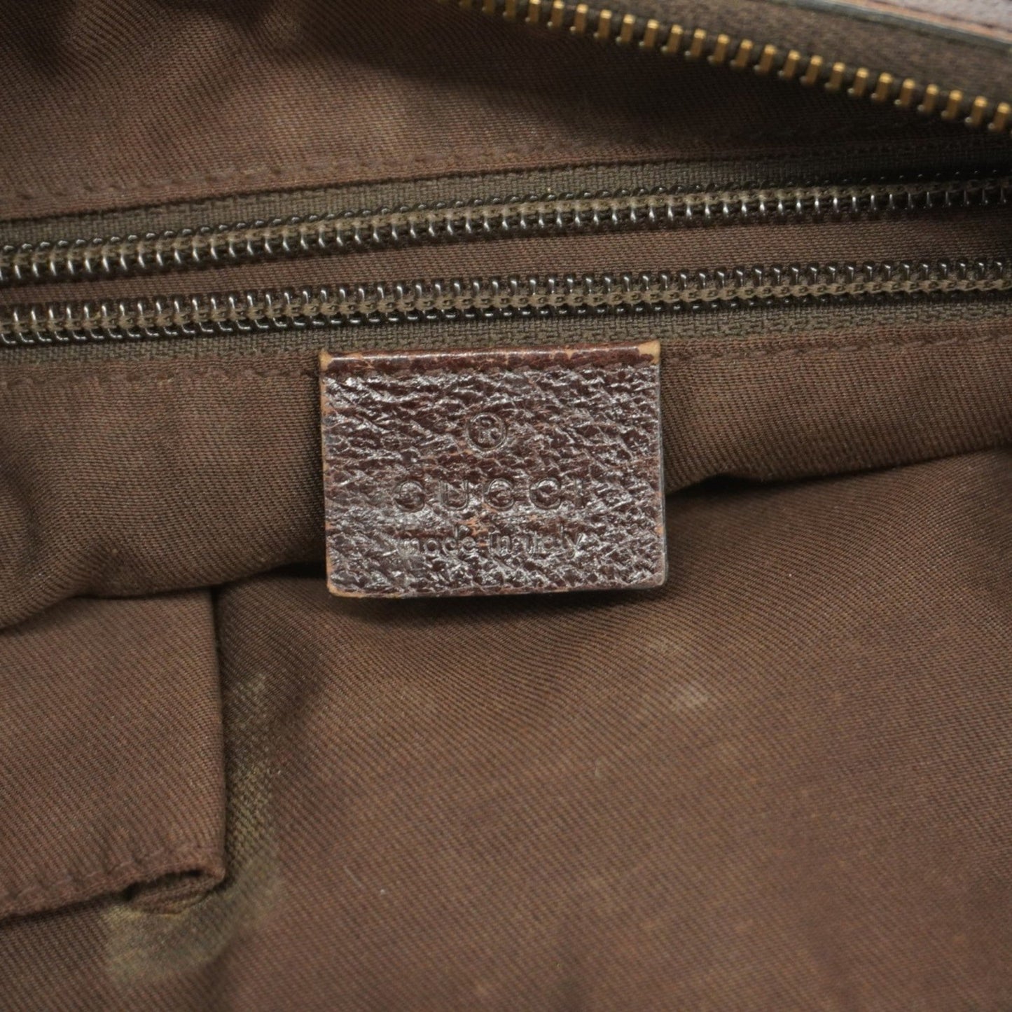 Gucci Brown Canvas Shoulder Bag
