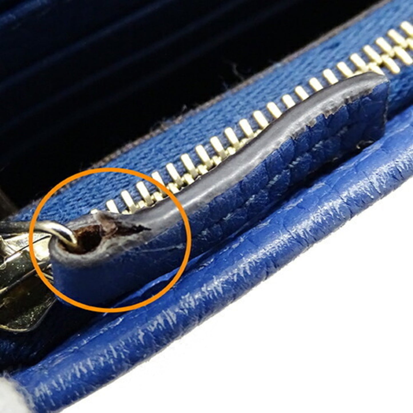 Gucci Blue Leather Chain/Shoulder Wallet