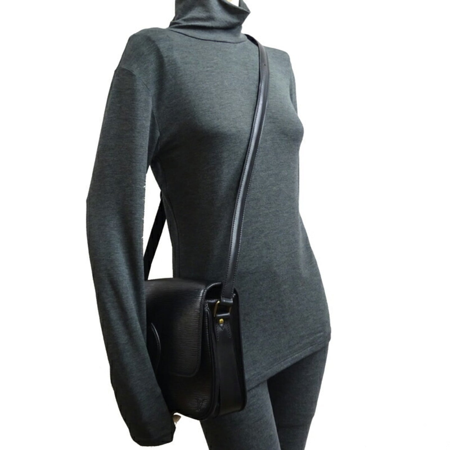 Louis Vuitton Black Epi Leather Shoulder Bag
