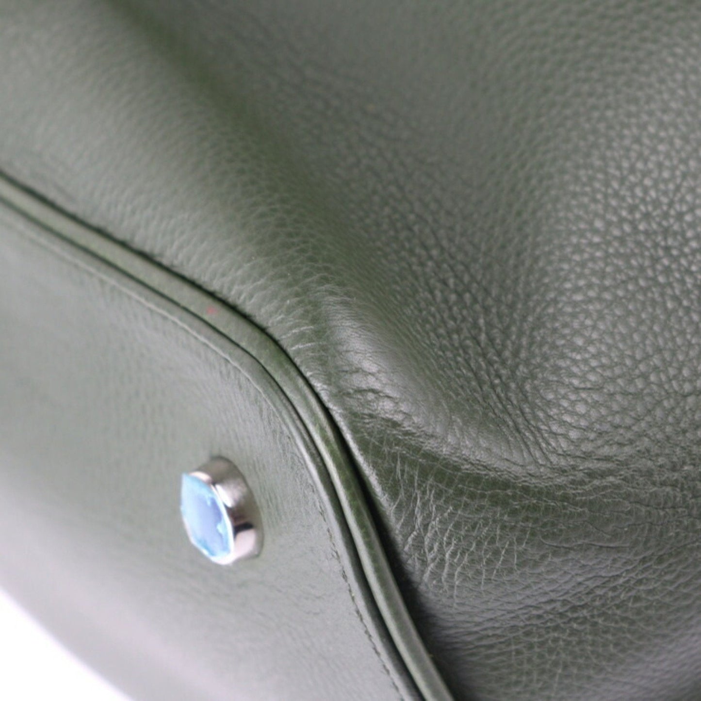 Louis Vuitton Khaki Leather Handbag Shoulder Bag Tote Bag