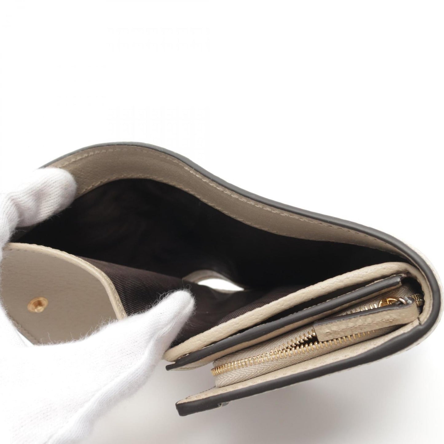 Gucci Beige Multi-Color Pvc Leather Wallet (Bi-Fold)