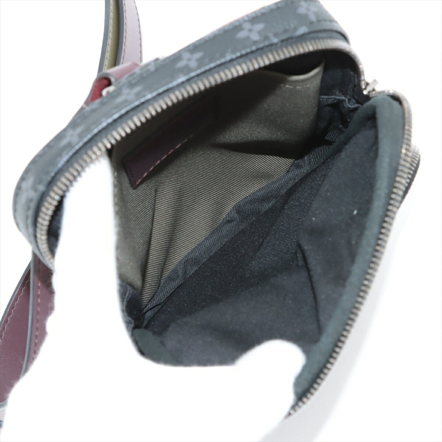 Louis Vuitton Black Leather Coated Canvas Shoulder Bag