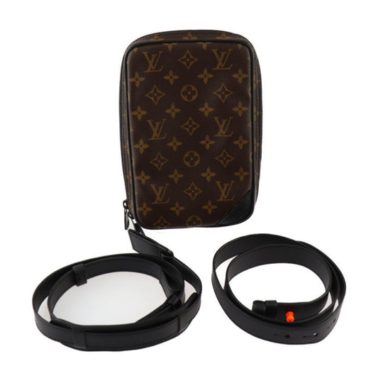 Louis Vuitton Black Brown Monogram Monogram Leather Shoulder Bag Sling Bag ()