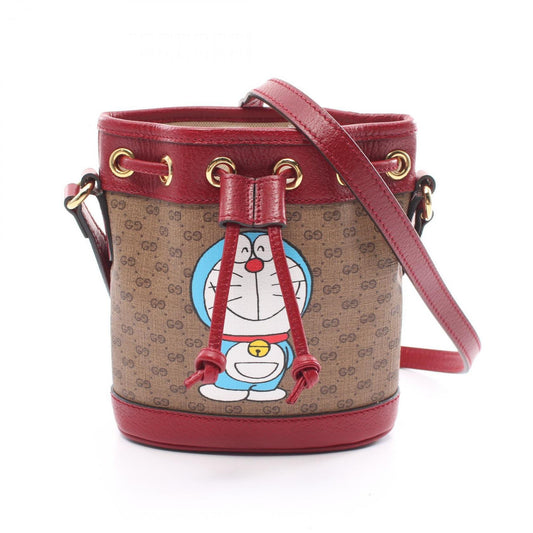 Gucci Brown Multi-Color Coated Canvas Leather Shoulder Bag ()