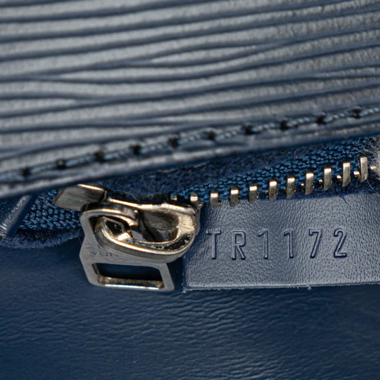 Louis Vuitton Navy Leather Handbag Shoulder Bag