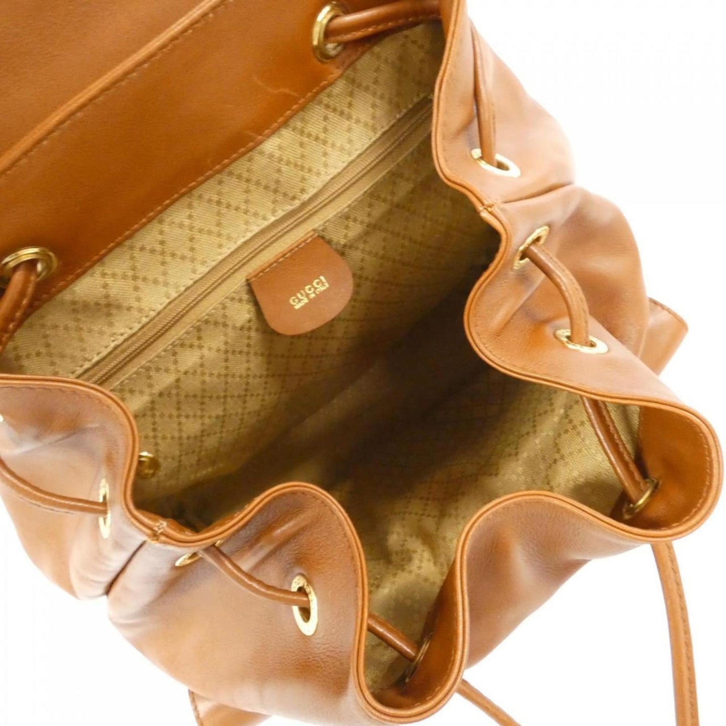 Gucci Brown Leather Backpack